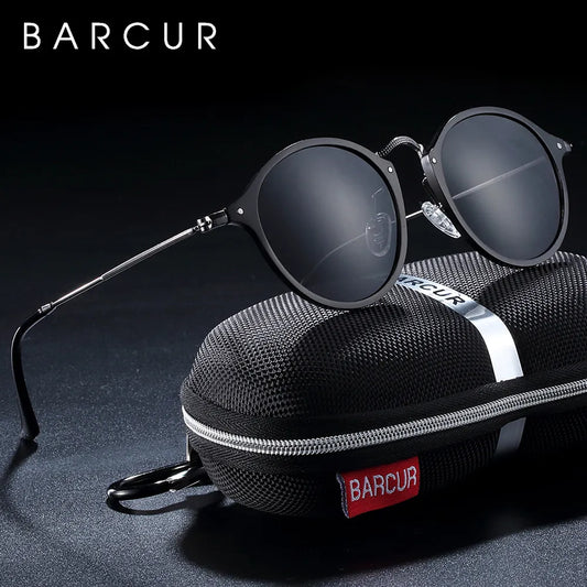 BARCUR Aluminum Magnesium Vintage Sunglasses For Men