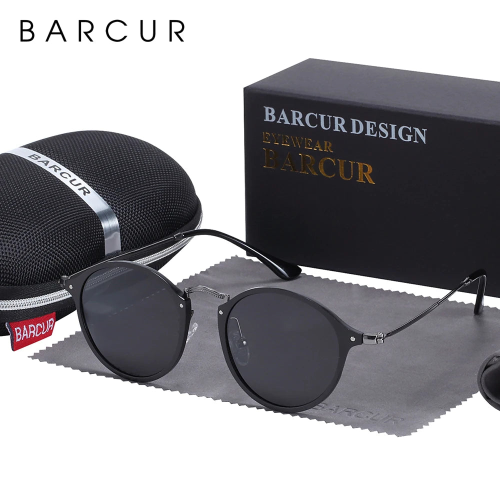 BARCUR Aluminum Magnesium Vintage Sunglasses For Men