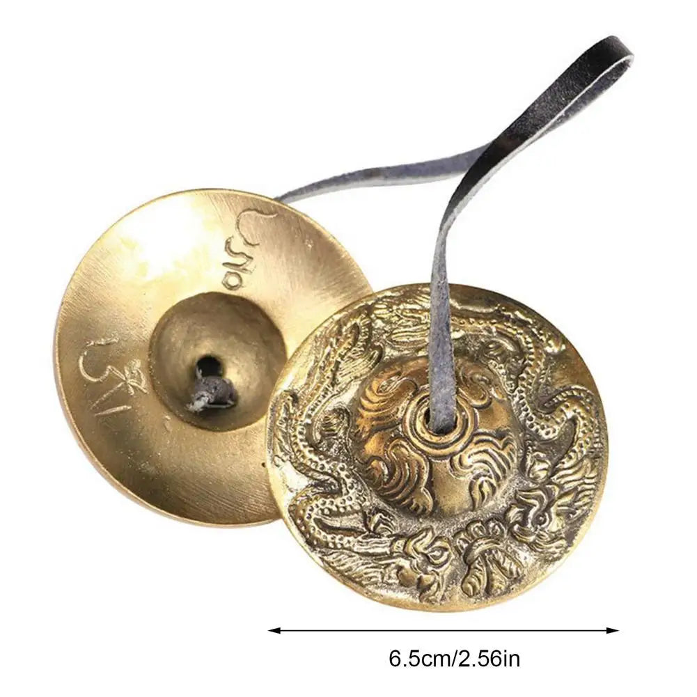 Yoga Cymbals Brass Chimes Tibetan Style Gift