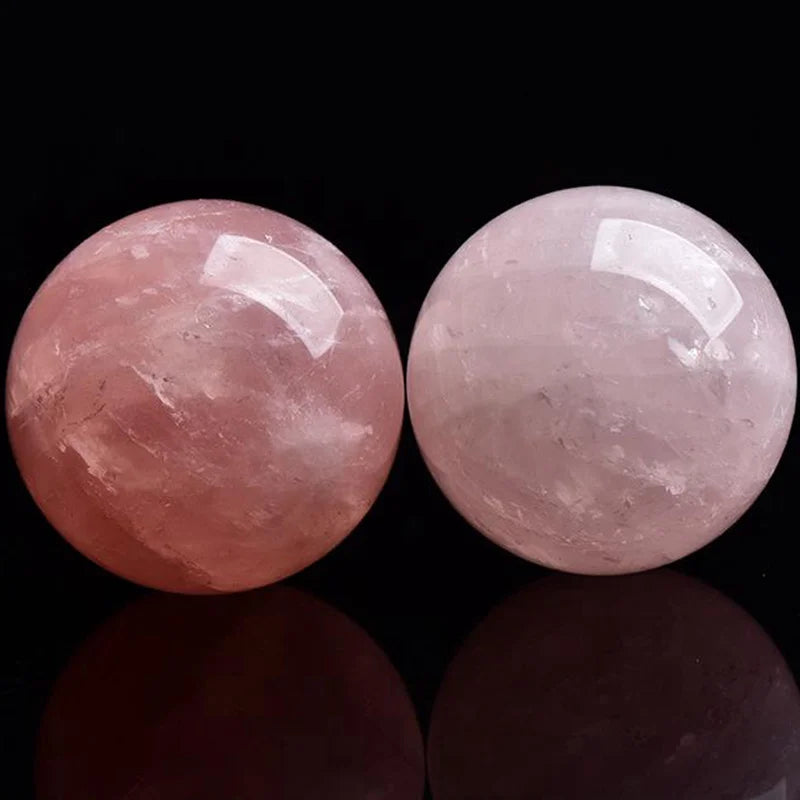 70mm Large Natural Pink Rose Quartz Crystal Sphere