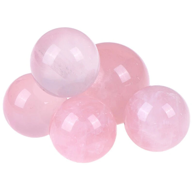 60mm Natural Pink Rose Quartz Crystal Sphere