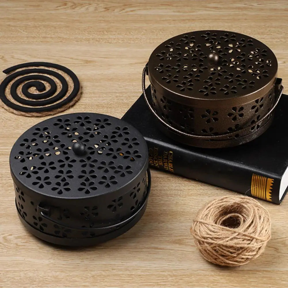 Practical Handle Design Wrought Iron Coil Incense Burner