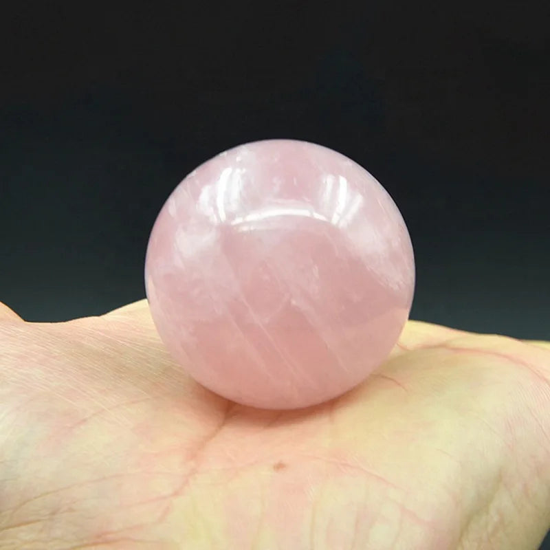 60mm Natural Pink Rose Quartz Crystal Sphere