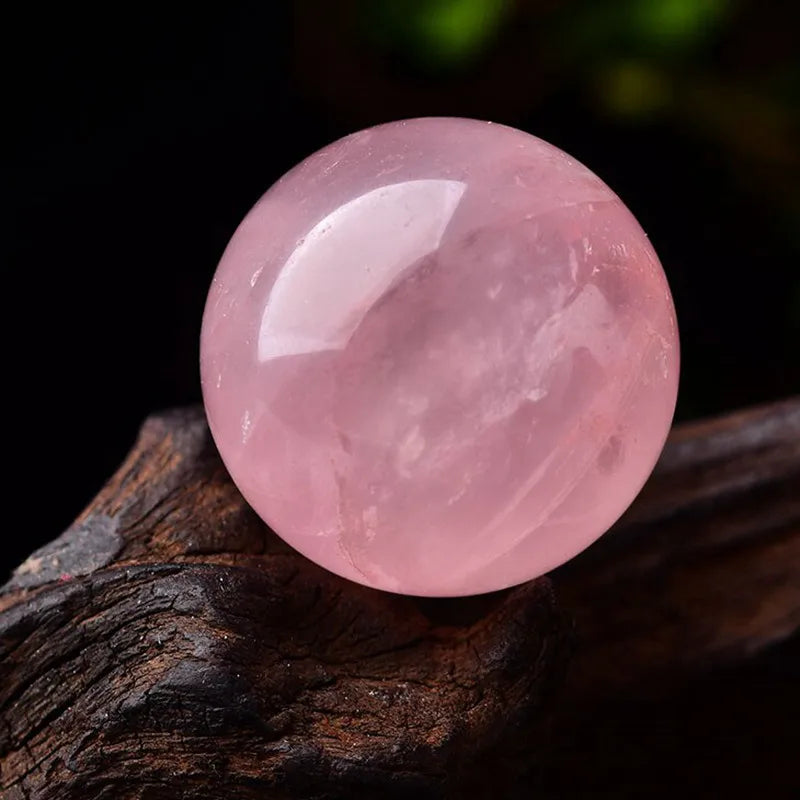 70mm Large Natural Pink Rose Quartz Crystal Sphere