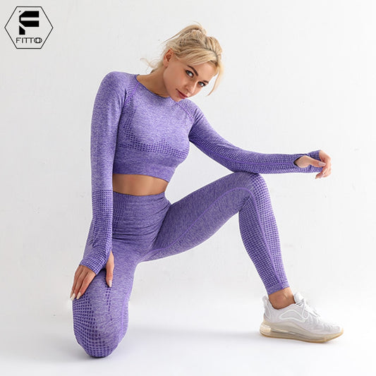 Seamless Yoga Set Workout Clothes for Women Gym Clothing