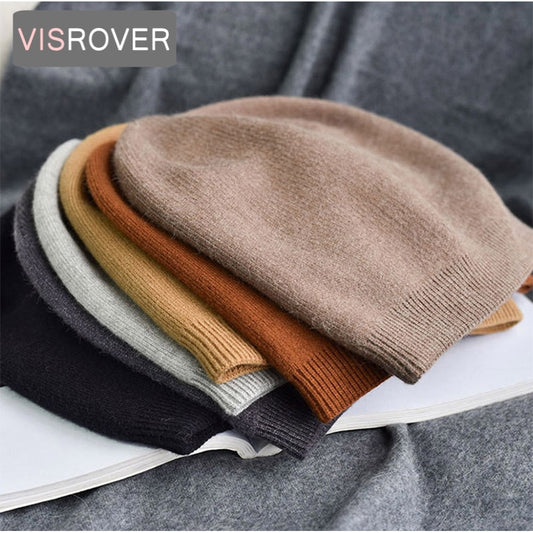 Cashmere beanies 6 colors unsex Autumn winter solid color real