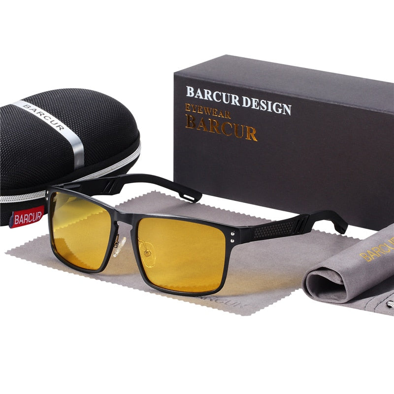 BARCUR Aluminium Magnesium Sunglasses Polarized Vintage Shades Men & Women