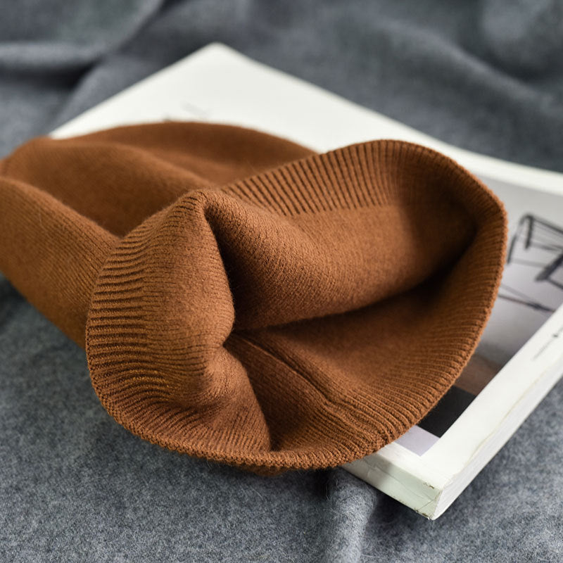 Cashmere beanies 6 colors unsex Autumn winter solid color real