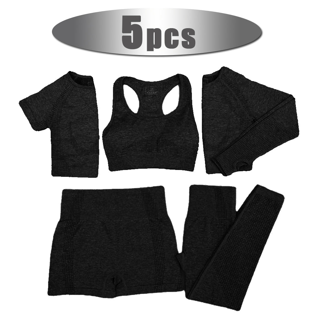 Seamless Yoga Set Workout Clothes for Women Gym Clothing